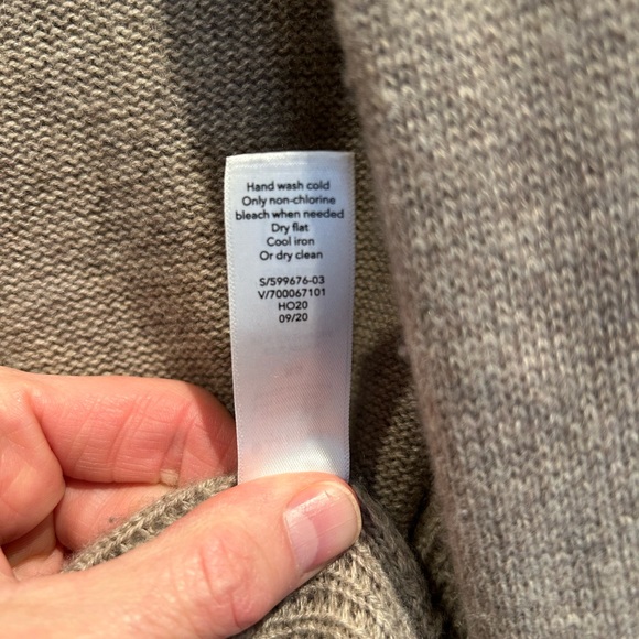 Athleta Spirit Wool Cashmere Open  Cardigan Wrap Duster XS Oatmeal Heath… - Picture 5 of 10